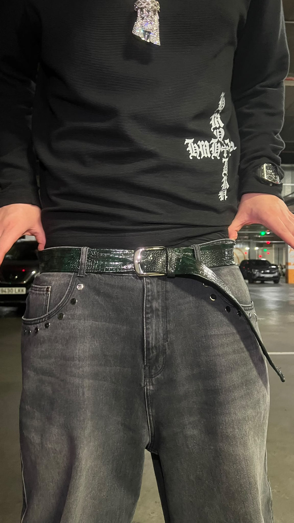 CROCO GREEN BELT + CADENA