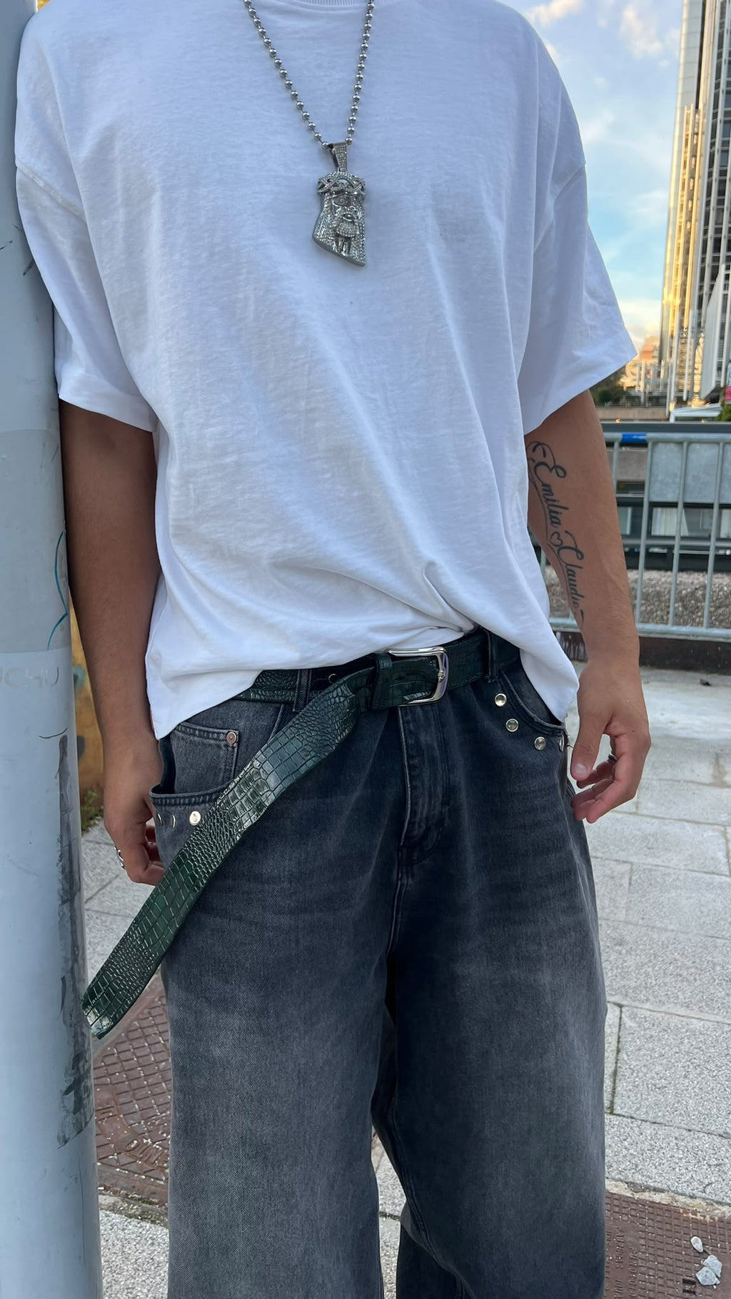 CROCO GREEN BELT + CADENA