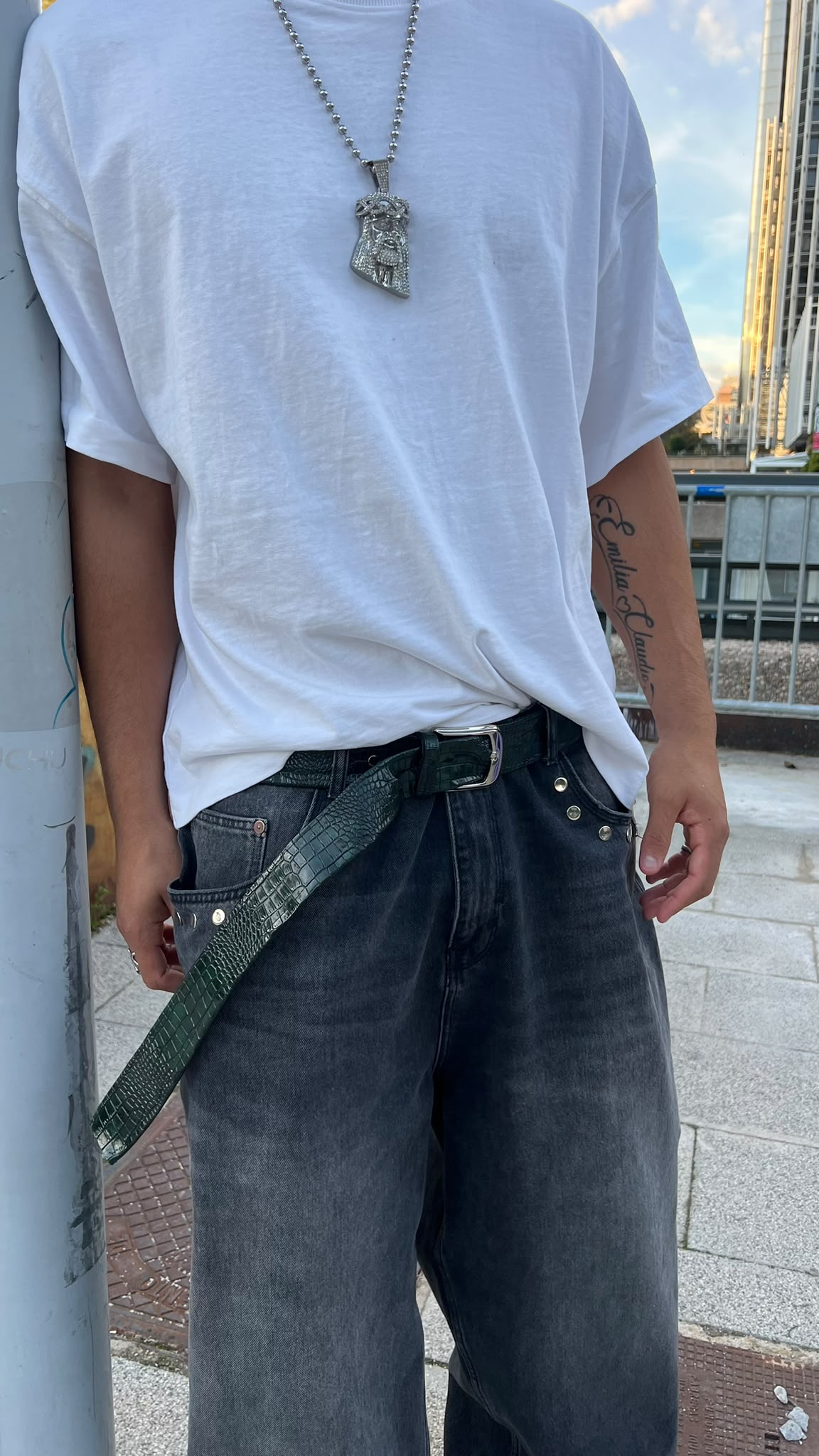 CROCO GREEN BELT + CADENA